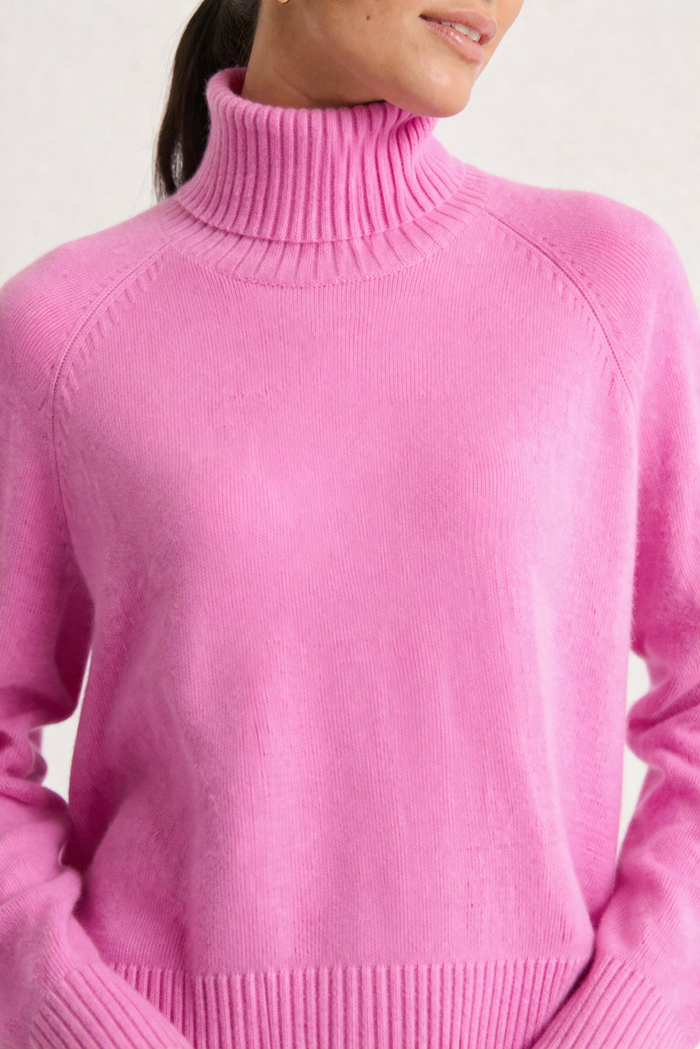 Toastie Merino Cashmere Polo In Lipstick