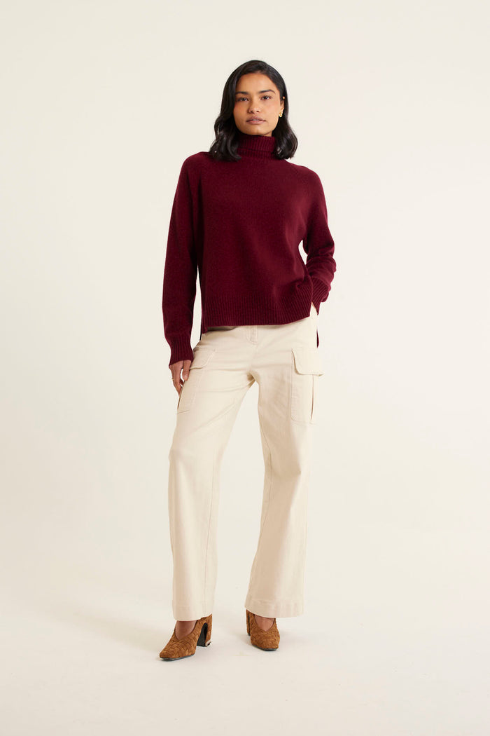 Toastie Merino Cashmere Polo In Windsor Wine