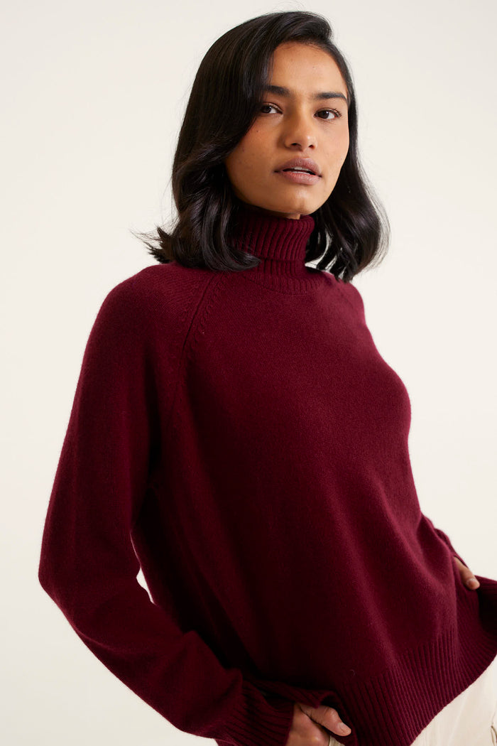 Toastie Merino Cashmere Polo In Windsor Wine