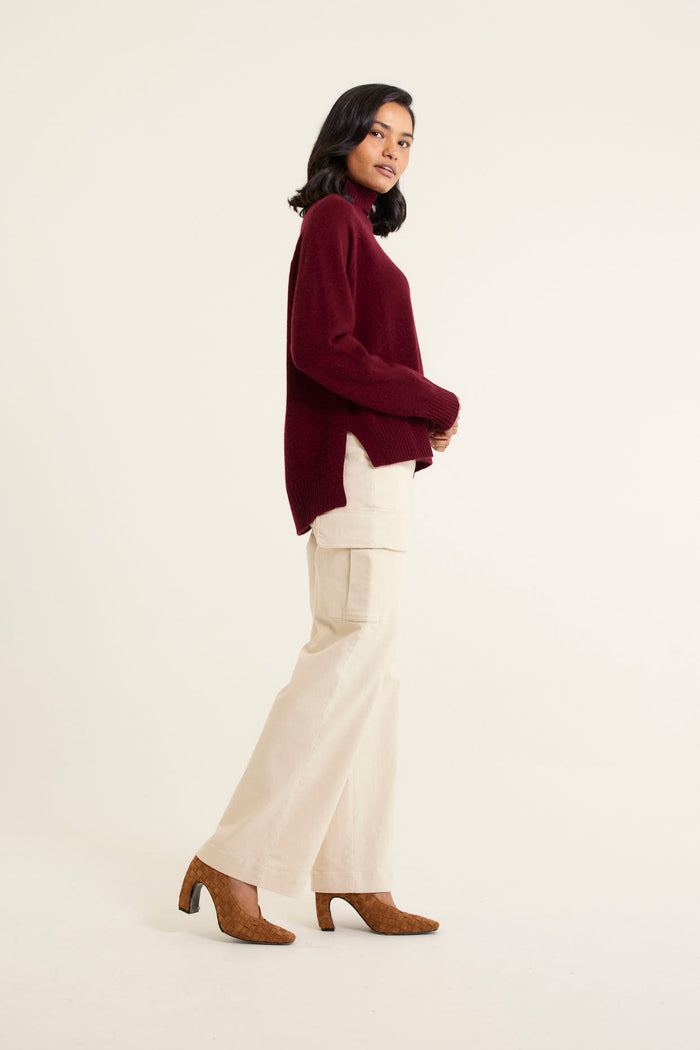 Toastie Merino Cashmere Polo In Windsor Wine