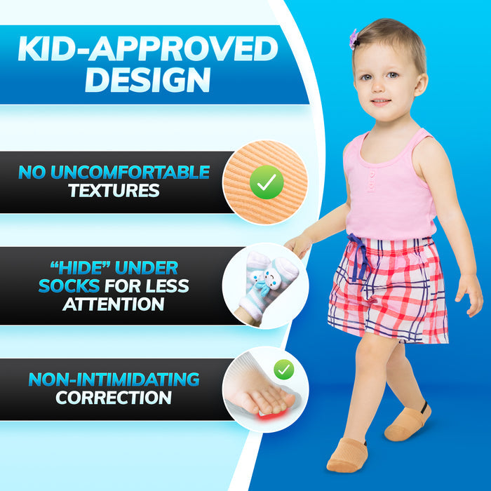 Kid-approved design on the toe walking brace has no uncomfortable textures, and can hide inside socks