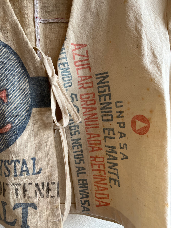 Trash Textiles - Handmade Vintage Feedsack Tie-Front Blouse - La Lovely Vintage