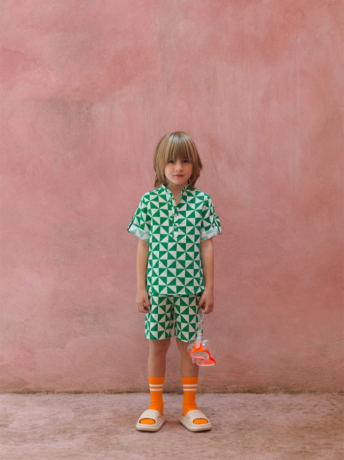 Triangles Tunic Green