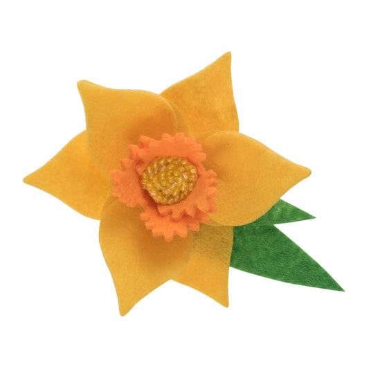 Trimits Felt Decoration Kit Daffodil Brooch, 2x6x13cm, Includes Pre-Cut Felt, Stuffing, Beads, Thread, and Instructions