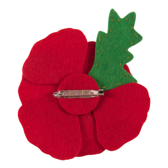 Trimits Felt Decoration Kit Poppy Brooch, 2x6x13cm, Includes Pre-Cut Felt, Stuffing, Beads, Thread, and Instructions