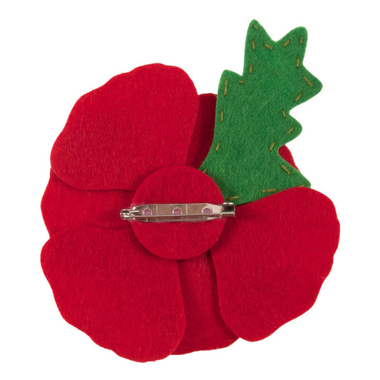 Trimits Felt Decoration Kit Poppy Brooch, 2x6x13cm, Includes Pre-Cut Felt, Stuffing, Beads, Thread, and Instructions