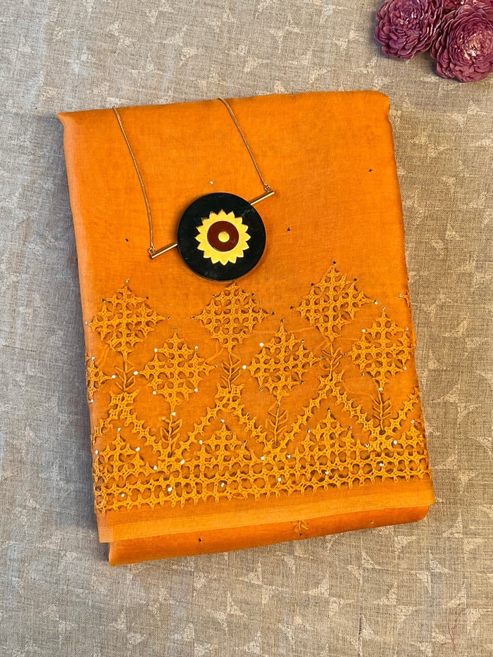 Tuhina Kutch Embroidery Organza Saree