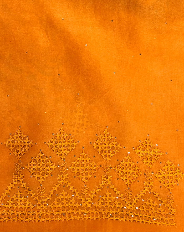 Tuhina Kutch Embroidery Organza Saree