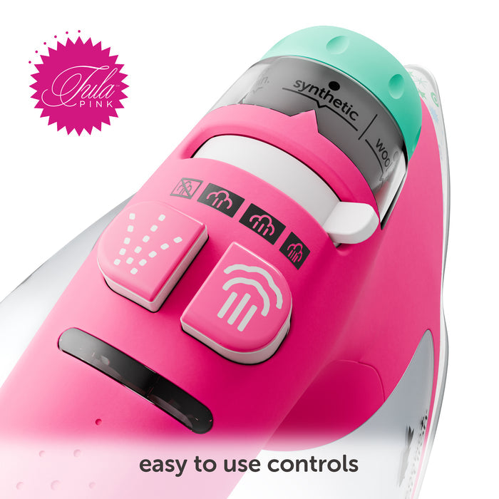 Tula Pink x Oliso TG1600 Pro Plus Smart Iron – iTouch Auto‑Lift, Diamond Ceramic Soleplate (UK)