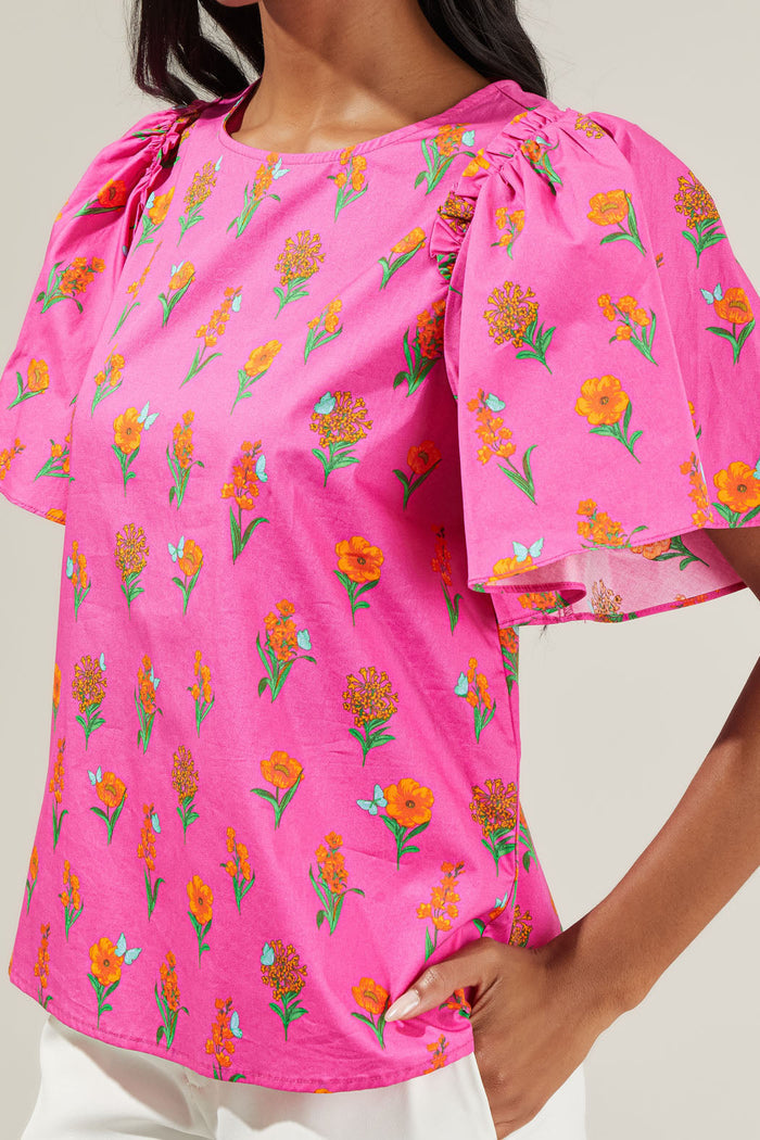 Tune Floral Puff Sleeve Top