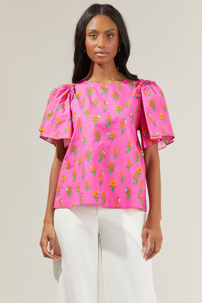 Tune Floral Puff Sleeve Top
