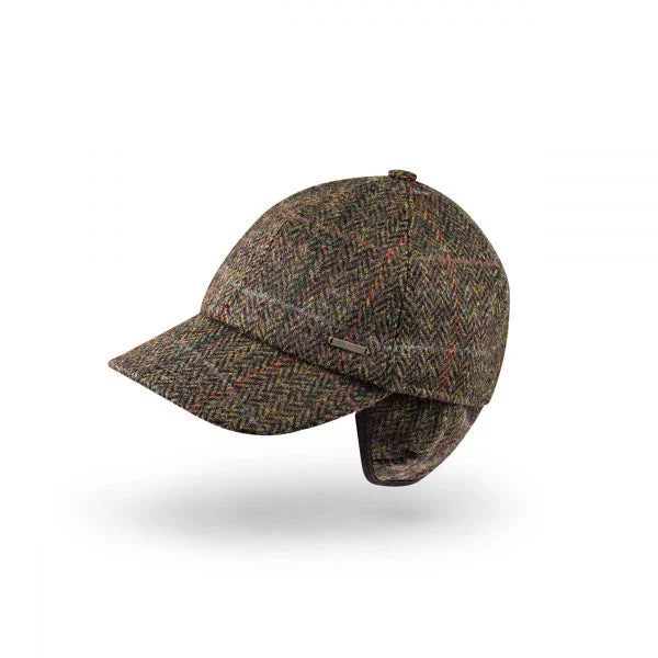 Dark Green and Black Herringbone with Red and Blue Overcheck - John Hanly / Small