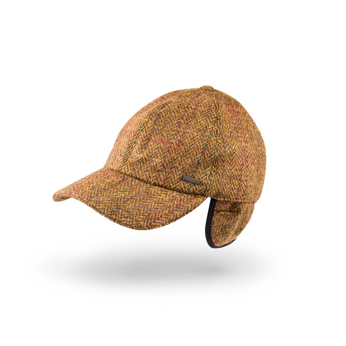 Tan Brown Herringbone with Red and Green Overcheck  - John Hanly / Small