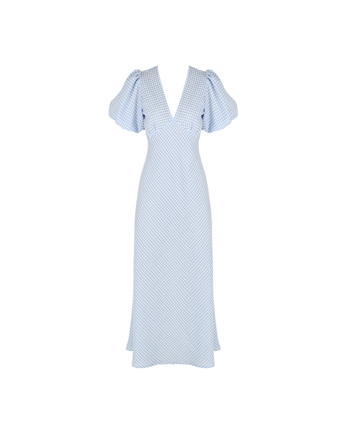 UMA DRESS BLUE GINGHAM