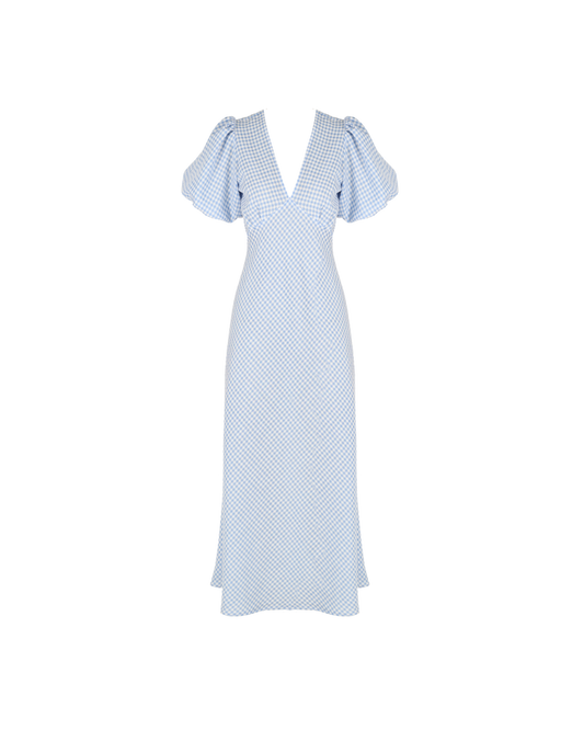 UMA DRESS BLUE GINGHAM