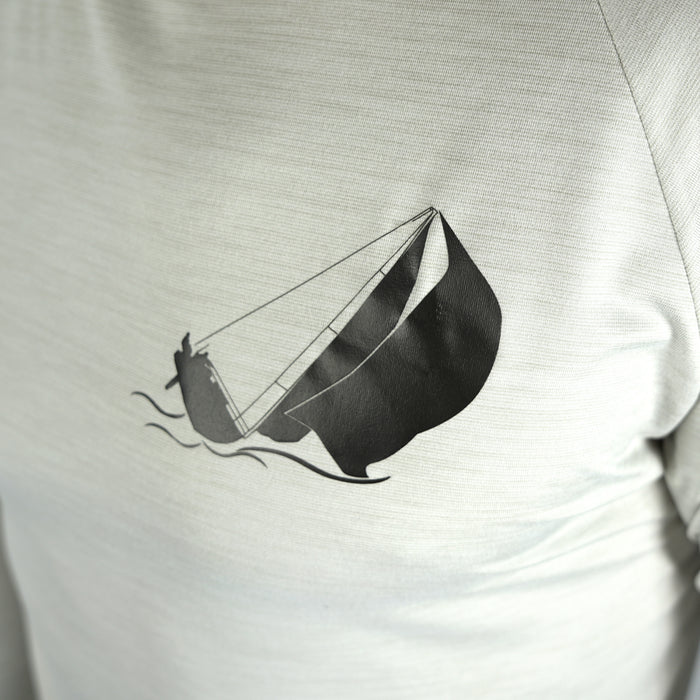 UV Ocean Tech L/S Hooded Top - BAR KARATE Silver