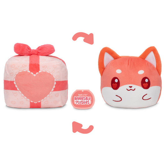 Valentine Present Shiba 4" Reversible Plushie