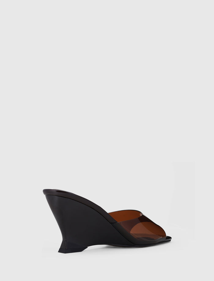 Veronica Vinyl Mule Wedge Heel Forever New