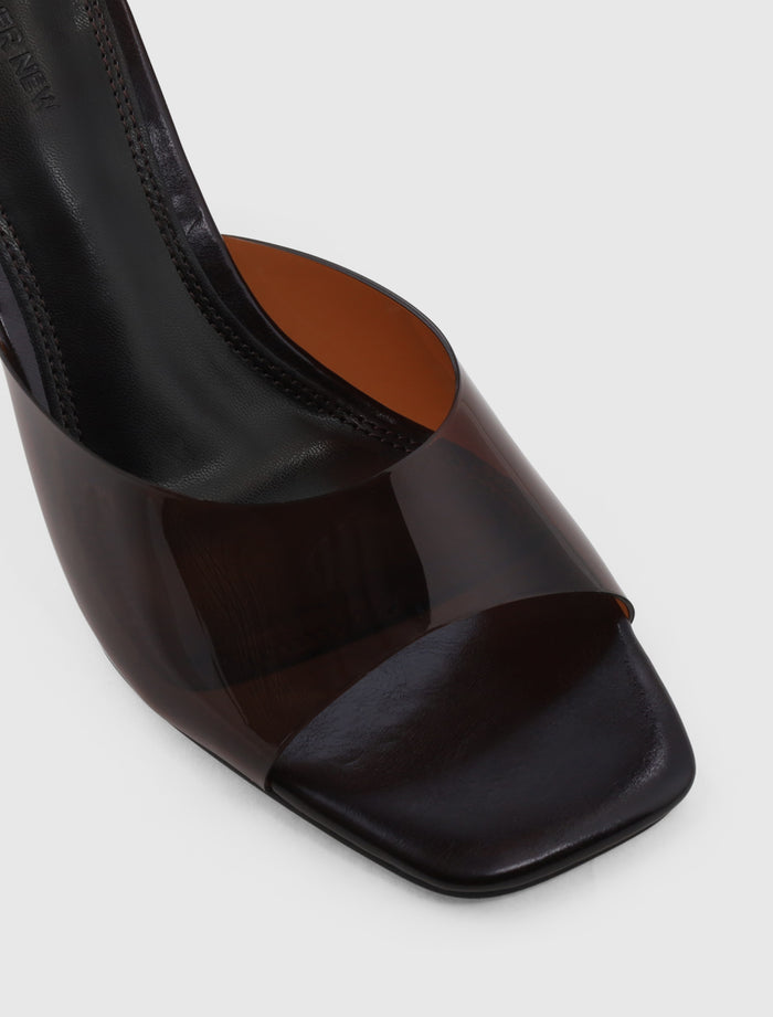 Veronica Vinyl Mule Wedge Heel Forever New
