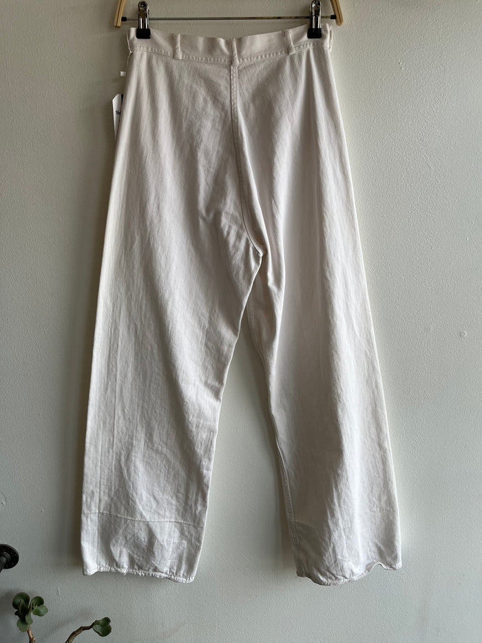 Vintage 1940’s U.S. Navy White Twill Wide Leg Trousers