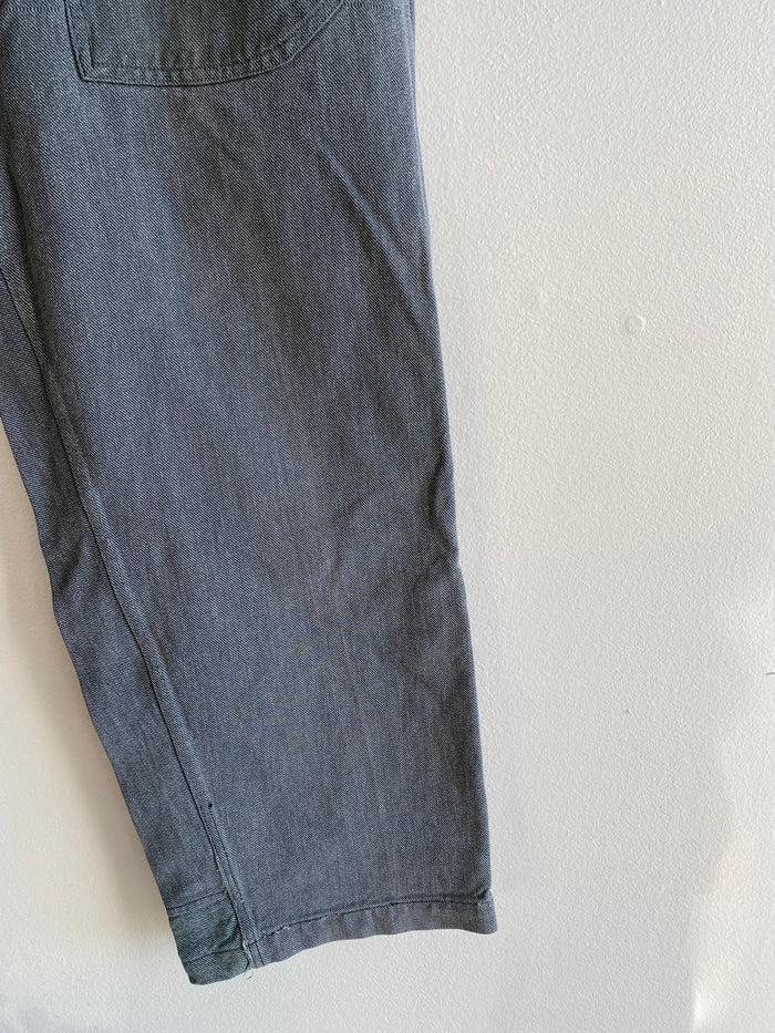 Vintage 1950’s Swiss Salt and Pepper Denim Military Trousers