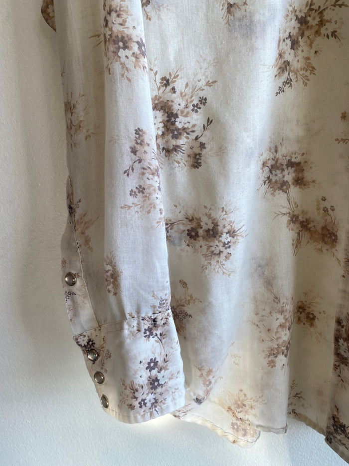 Vintage 1970’s Sears Floral Pearl Snap Shirt