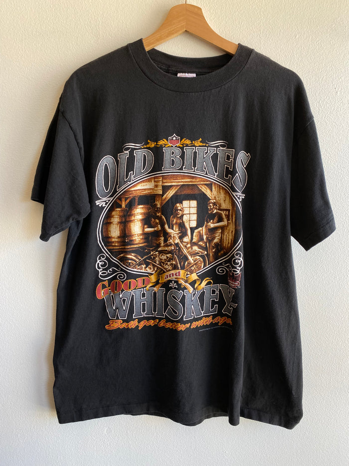 Vintage 1994 “Old Bikes and Good Whiskey” T-Shirt - La Lovely Vintage