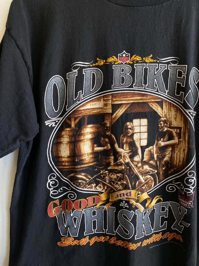 Vintage 1994 “Old Bikes and Good Whiskey” T-Shirt - La Lovely Vintage
