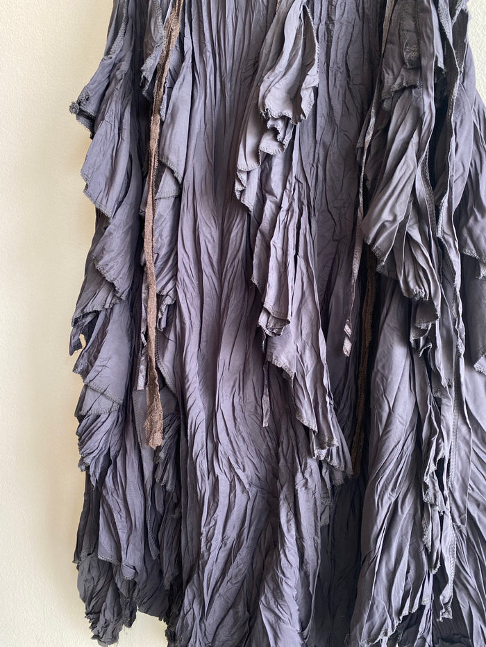 Vintage Y2K MY DESIGN PARIS Charcoal Maxi Fairy Skirt - La Lovely Vintage
