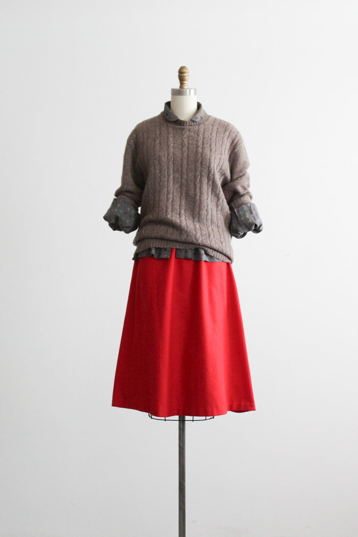 walnutshell wool cable knit pullover
