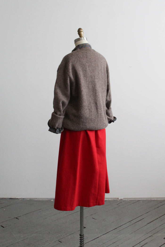 walnutshell wool cable knit pullover