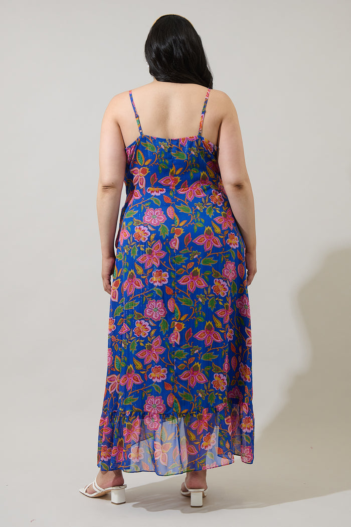Wendey Floral Zayna Wrap Maxi Dress Curve