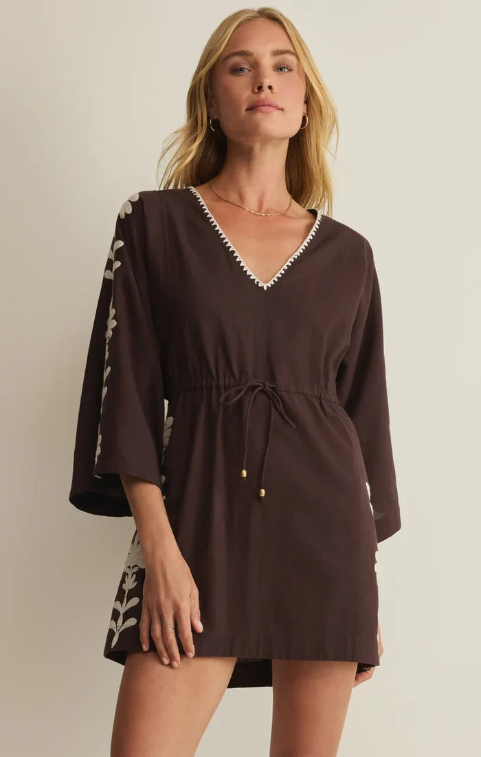 Whispering Palms Cover Up - Chocolate Cherry