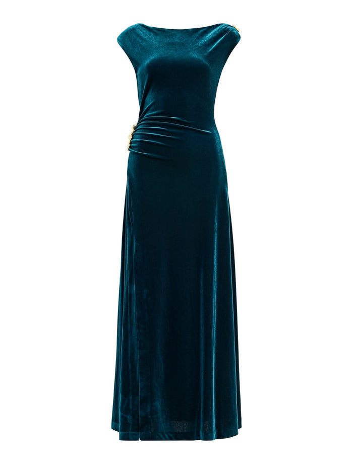 Winslet Off Shoulder Velvet Dress Forever New