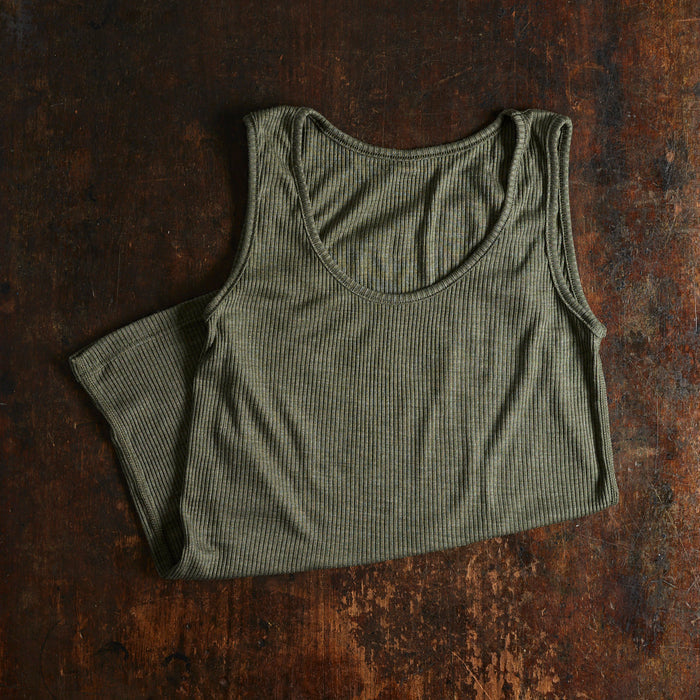 Women's Merino Wool/Silk Sleeveless Vest - Jade