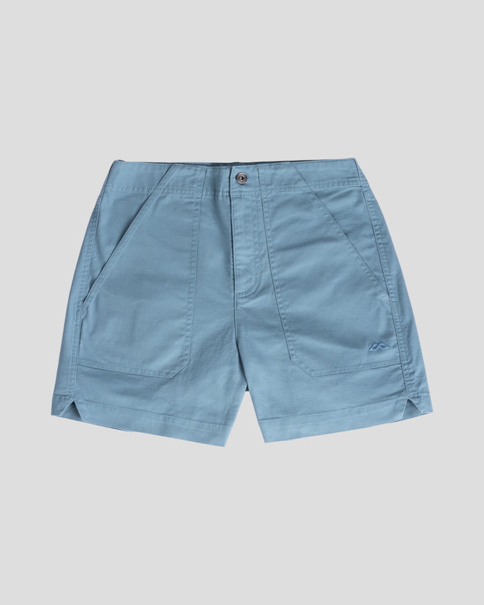 Women’s Weekend Cotton Shorts  -  Washed Blue