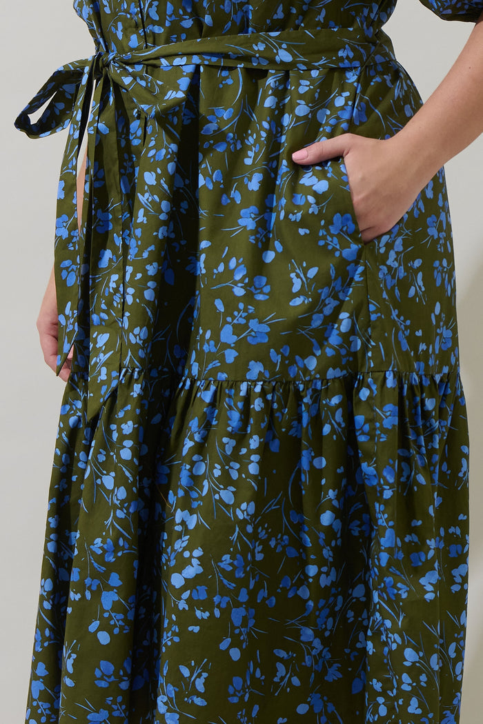 Wynette Tiered Midi Dress Solvay Floral Curve