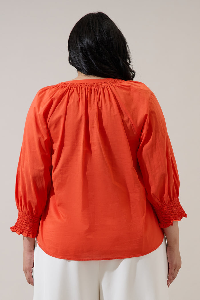 Yamila Long Sleeve Button Down Top Curve