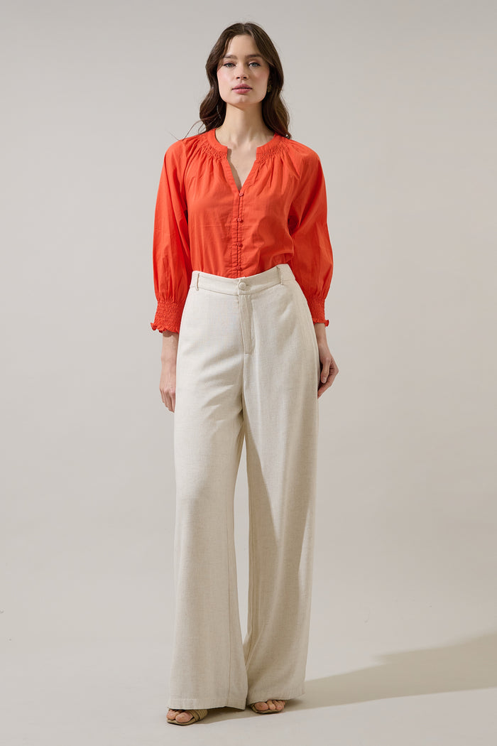 Yamila Long Sleeve Button Down Top