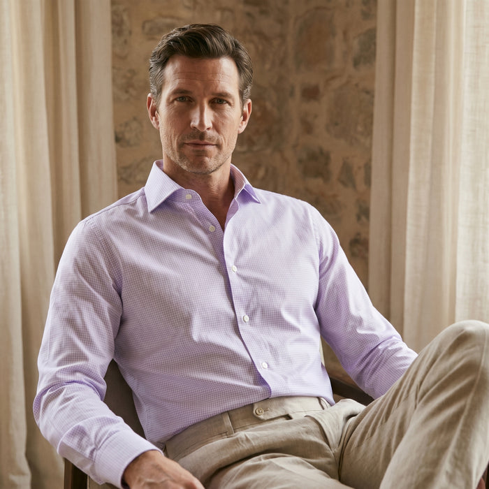Yoga Twill Premium Stretch Shirt, worn — Emanuel Berg