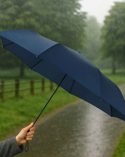 Ziggy Compact Folding Umbrella - Dark Blue - The Classic Boutique